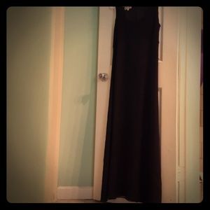 Black floor length chiffon covered dress